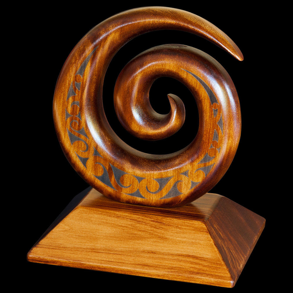 Large Carved Koru Sculpture-0